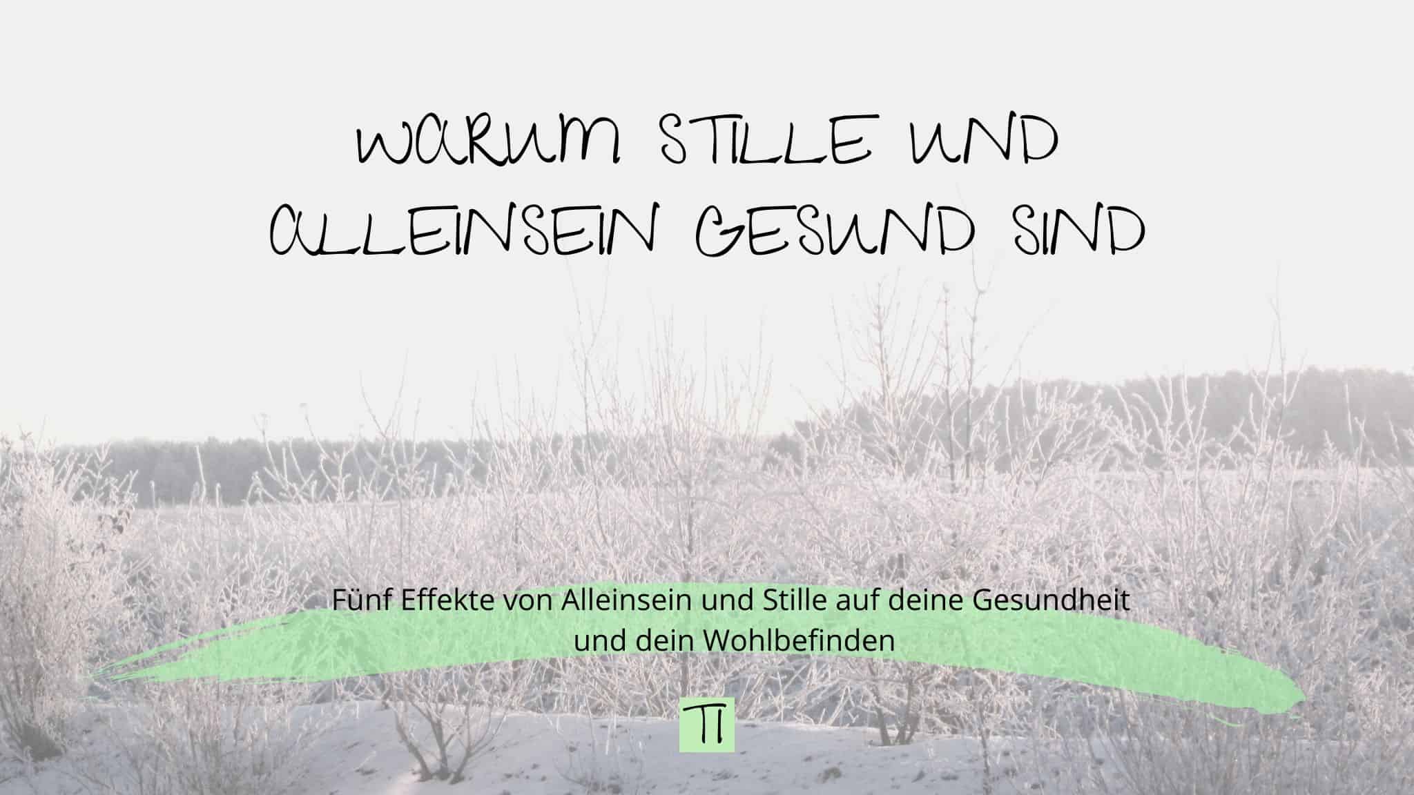Titel: Warum Stille und Alleinsein gesund sind | Team Introvertiert