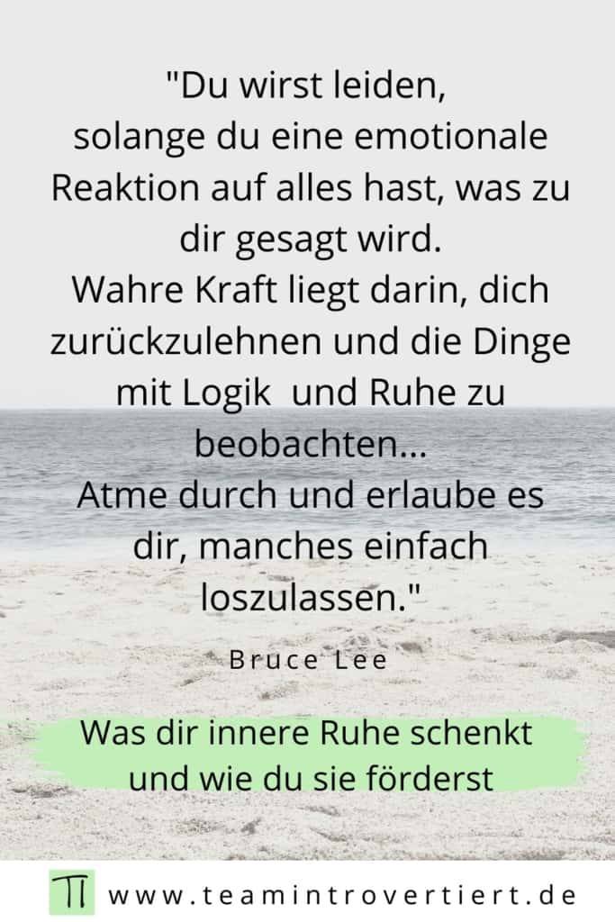 Zitat Bruce Lee | Team Introvertiert