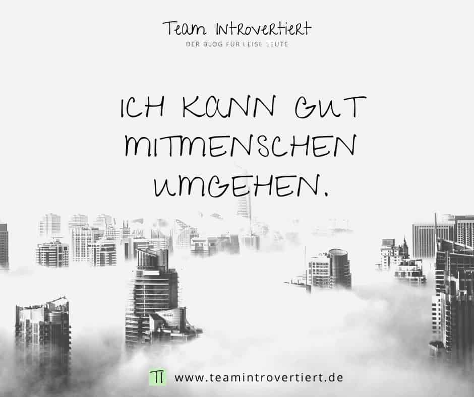 "Ich kann gut Mitmenschen umgehen." | Team Introvertiert