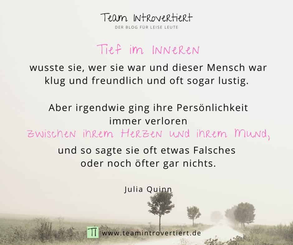 Zitat Julia Quinn | Team Introvertiert