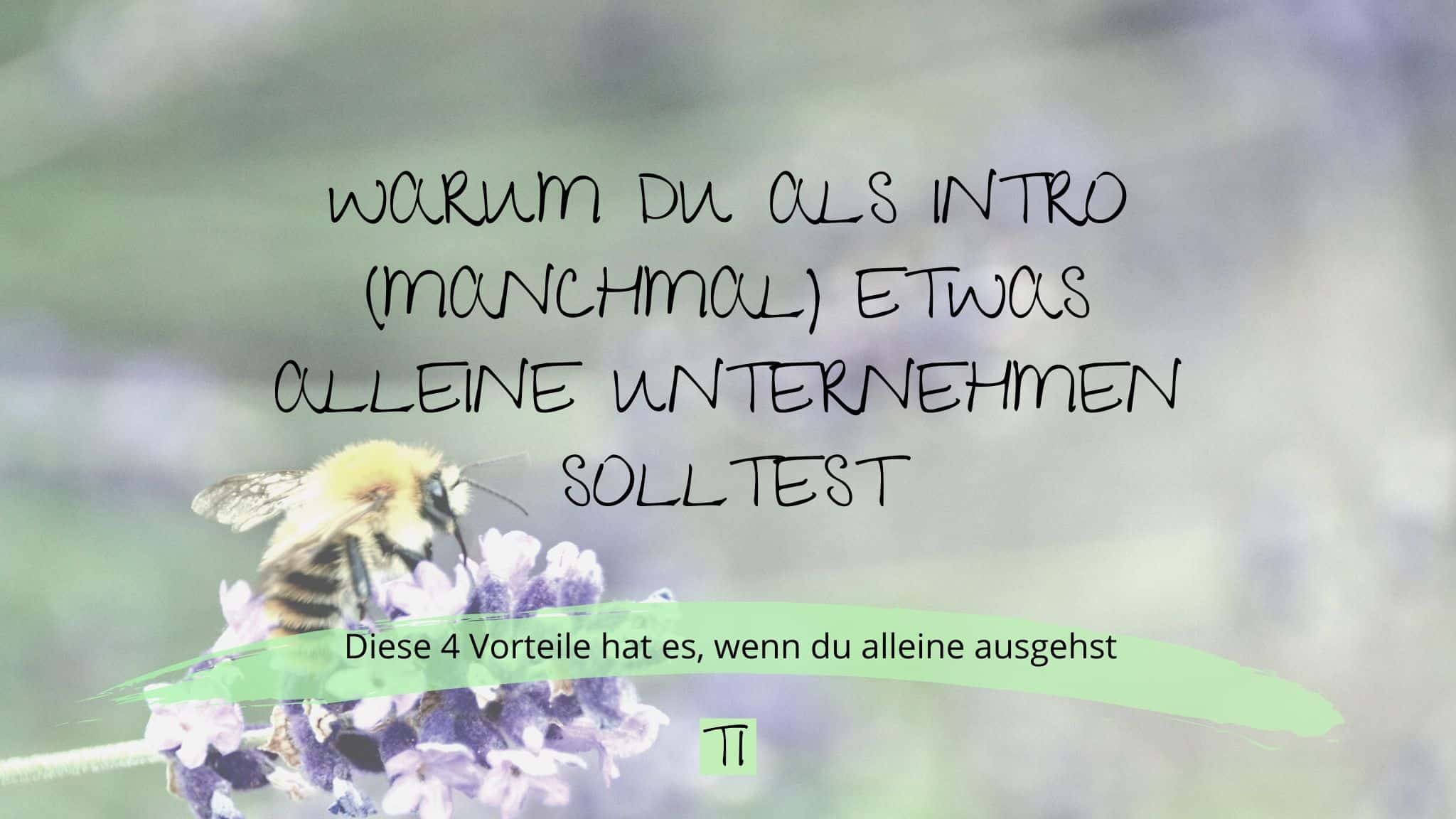 Titel: Warum du als Intro (manchmal) etwas alleine unternehmen solltest | Team Introvertiert